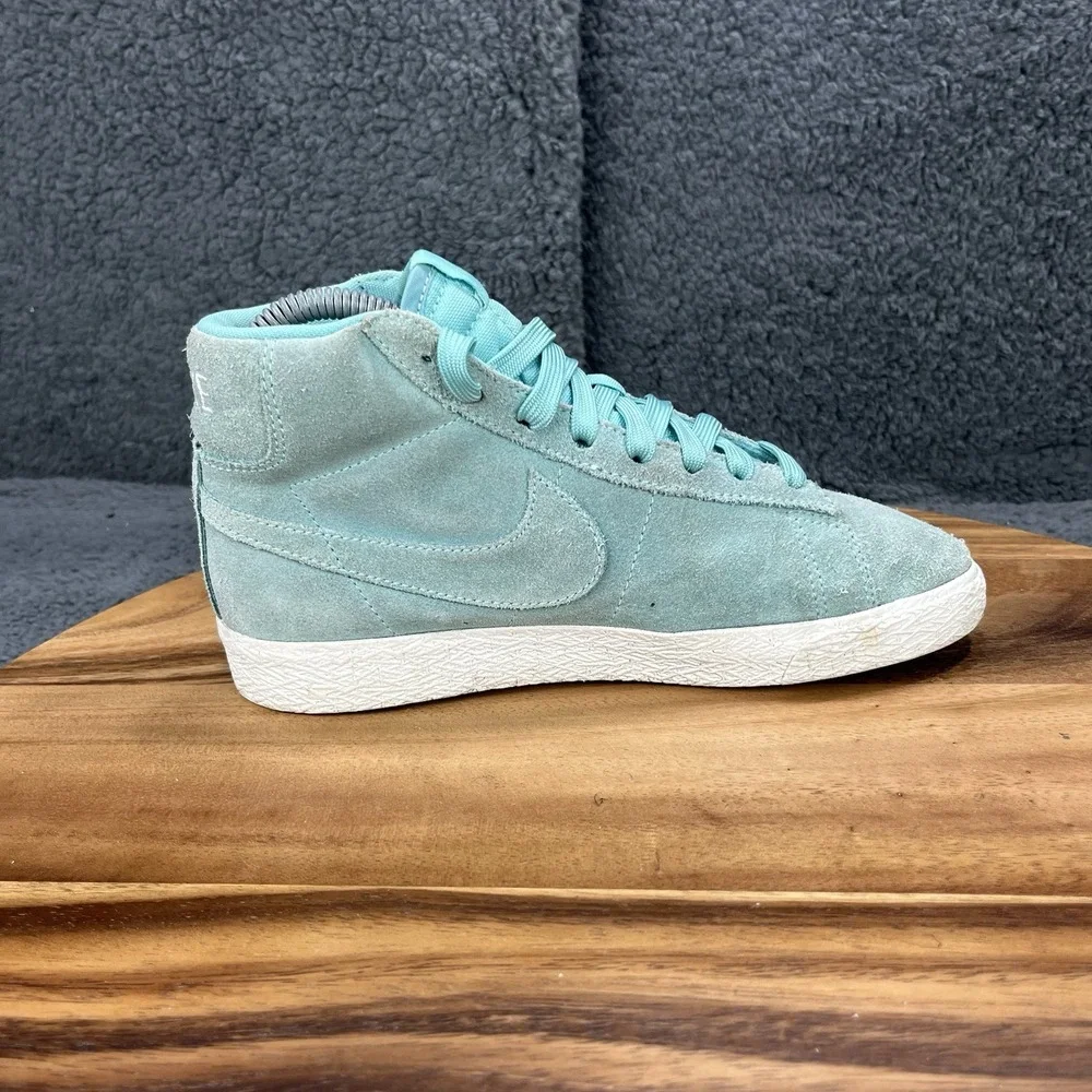 Nike Blazer Mid 2017 Island Green Youth 3 Women's 4.5 Shoes Lace GS 895850-302‎